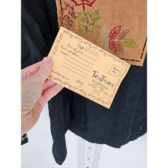 Tantrums Multicolored Floral Embroidered Sequin Vintage Denim Jacket Size M - Picture 5 of 5